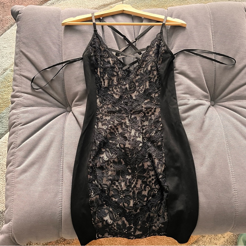 Bebe Elegant Black Lace Dress